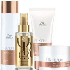 WELLA - Kit Fusion Shampoo Acondicionador Mascarilla Oleo