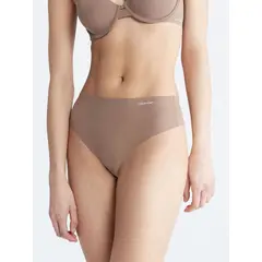 CALVIN KLEIN - Pantie Chocolate Tipo Tanga Invisible De Cintura Alta