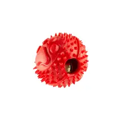 ENERGY PLUS - Pelota de Goma con cascabel y puntas suaves gatos Rojo