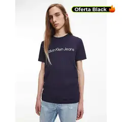 CALVIN KLEIN - Camiseta Con El Logo Hombre Azul Oscuro