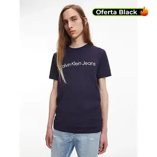 CALVIN KLEIN - Camiseta Con El Logo Hombre Azul Oscuro