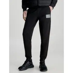 CALVIN KLEIN - Pantalón De Chándal Con Logo De Algodón Orgánico Negro Hombre Negro