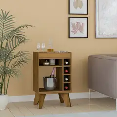 BERTOLINI - Mueble Bar 72x45cm en MDP con 5 compartimientos Pino