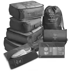 ONE PIXEL - Set Organizador De Viaje 8 Pcs Almacenador Ropa Accesorios