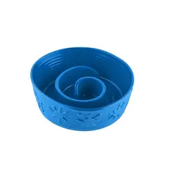 ENERGY PLUS - Plato Comedero Anti-Ansiedad Perros Comer Lento Azul