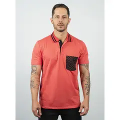 AUDAX - Polo para hombre estampada con bolsillo