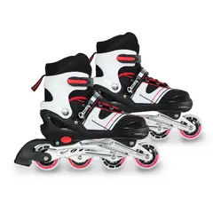 QMAX - Patines en linea Ajsutables con Kit Protección Niños - Rojo 33-36