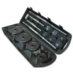 HOMESALE - Kit Mancuernaspesas 50kg100lb Estuche Profesional B Larga.