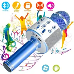 MULTIPLACE COLOMBIA - Microfono karaoke para niños bluetooth amplificador Azul