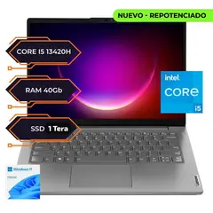 LENOVO - Portatil Intel Core i5 13420H Generación 13 - Ram 40Gb - SSD 1Tera - Win 11 - 14" FHD.