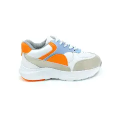 PAPOS - Tenis Niñas Verona Orange - Zapatos Niñas - Blanco_.
