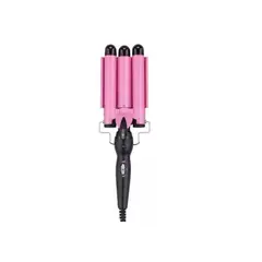 GENERICO - Pinza Onduladora Rizadora Para Cabello Bucle 3 Tubos Sirena