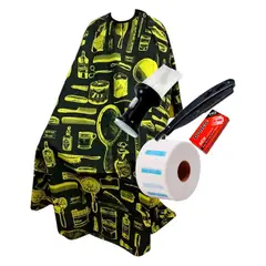 GENERICO - Capa Barbero Barbera Papel Cuellero Sacudidor Talquera