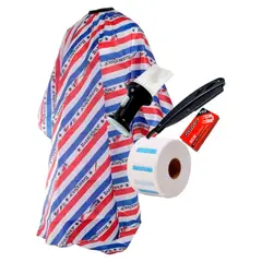 GENERICO - Capa Barbero Barbera Papel Cuellero Sacudidor Talquera