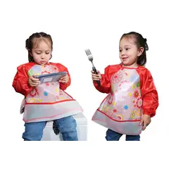 GENERICO - 2 Delantal Con Mangas Para Niños Bebes - Naranja
