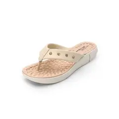 MODARE - Sandalia Tacón Corrido Crema-Marfil-Dorado