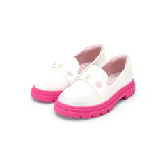 MOLEKINHA - Mocasín Chunky Blanco-Tornasol-Magenta