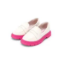 MOLEKINHA - Mocasín Chunky Marfil-Magenta