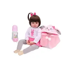 KIDSHOP - Bebe Aspecto Realista Silicona Accesorios 60 Cm Capucha 636