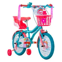 GW - Bicicleta para niñas rin 16 Princess Story Turquesa