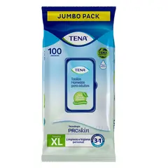 TENA - Toallas Humedas Xl 3 En 1 X 100Und
