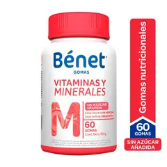BENET - Gomas Multivitaminico Sin Azucar X 60Und