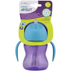 AVENT - Vaso Pitillo Azul Morado 9m+ X 7oz