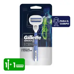 GILLETTE - Maquina Afeitar Mach 3 Cuerpo X 1Und