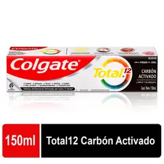 COLGATE - Crema Dental Total 12 Carbon Activado X 150ml
