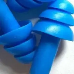 GENERICO - Tapones para los oídos de silicona mas caja protectora color azul