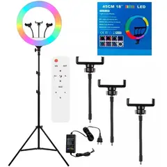 ONE PIXEL - Aro de luz led 45 cm foto selfie + trípode y soporte celular