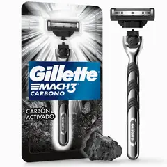 GILLETTE - Maquina De Afeitar Mach3 Carbono X 1und