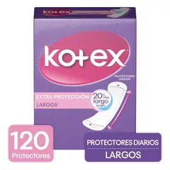 KOTEX - Protectores Diarios Extra Proteccion Largos X 120und