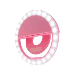 GENERICO - Aro De Luz Selfie Para Celular Recargable Rosado