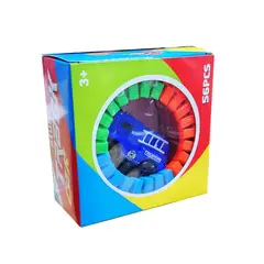 DAYOSHOP - Pista Carro Pista 56 Piezas Juguete Niños + Baterias Ref7200