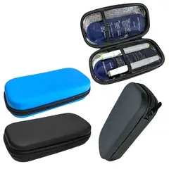 GENERICO - Estuche Rigido Refrigerante Porta Insulina + 2 Geles Negro
