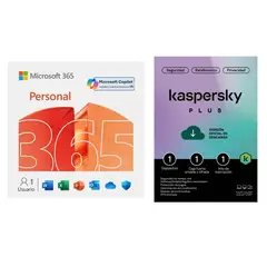 MICROSOFT - Office 365 Personal 1 Usuario + Antivirus Kaspersky Plus