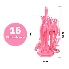 COMPRALOENCASA COM - Gancho Araña X2 Ropa Interior 16 Pinzas Multiusos Giratorio F268