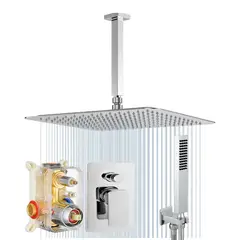 GENERICO - Mezclador Desviador Caja -ducha 30cm-tubo Techo-teleducha