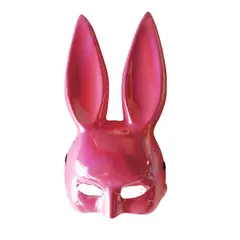 GENERICO - Mascara Antifaz conejo coneja Fucsia para disfraz