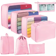 ONE PIXEL - Organizador De Equipaje Para Maleta Kit X8 Bolsas ONE PIXEL-