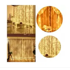 AMERICO SHOP - Luces de Navidad Cortina 3 x 2 Metros Calida Decorativas