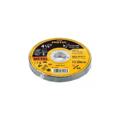 PRETUL - 10 Disco Corte Extrafino Metal Uso Gral 4 1/2 115mm