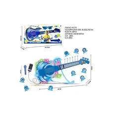 KIDSHOP - Juguete Guitarra Eléctrica Gafas Micrófono Niños Azul 8026