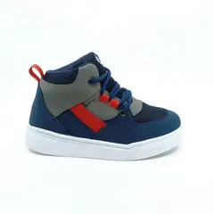 PAPOS - Botas Casuales Mauro Azul y Rojo - Zapatos NIños - Azul
