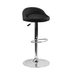 DIMATEX LEON - Silla Bar Butaco Alta Giratoria Barra Bar Cocina Refsantana Negro