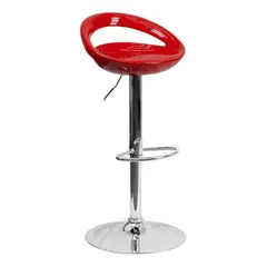 DIMATEX LEON - Silla Bar Butaco Alta Giratoria Barra Bar Cocina Refchicago Rojo