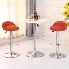 DIMATEX LEON - 2 Sillas Bar Butaco Alta Giratoria Barra Bar Cocina Refsantana Rojo