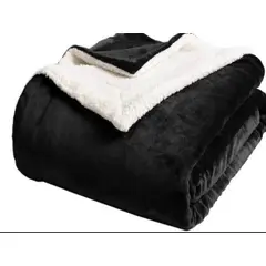 GENERICO - Cobija Termica Ovejera doble yo semidoble 190X220 - Negro