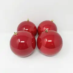BURICA - Bola Perlada 12cm X 4pc Rojo 0102